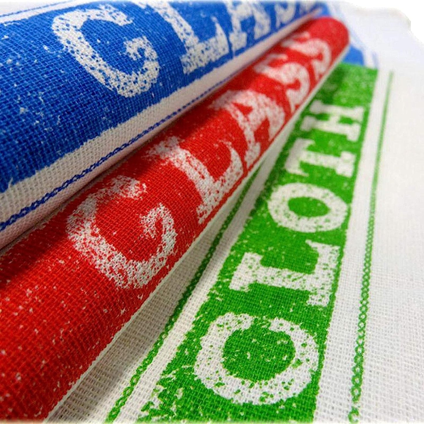 Cotton Glass Cloth Colour Coded Tea Towels by Janit-X 10 Per Pack