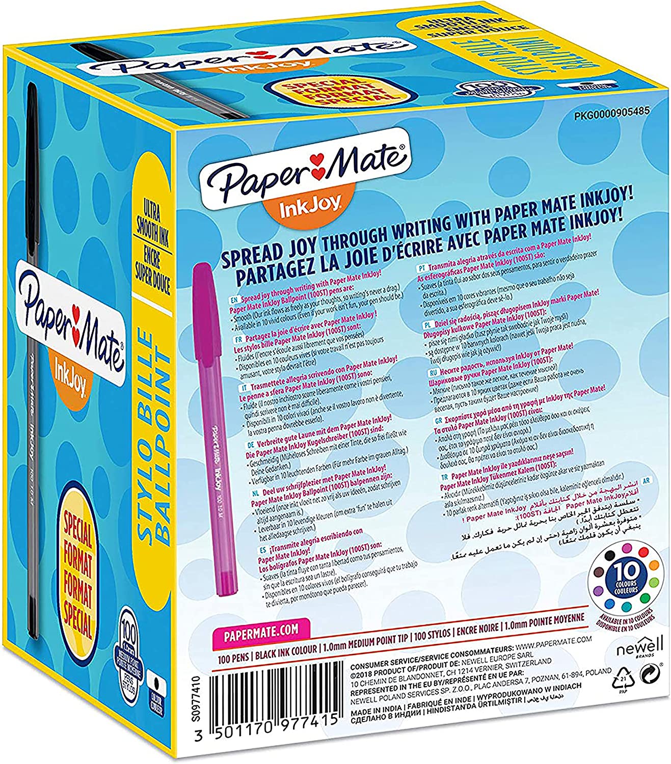 Paper Mate InkJoy 100 Ball Pen / Black / Pack of 80 plus 20 FREE