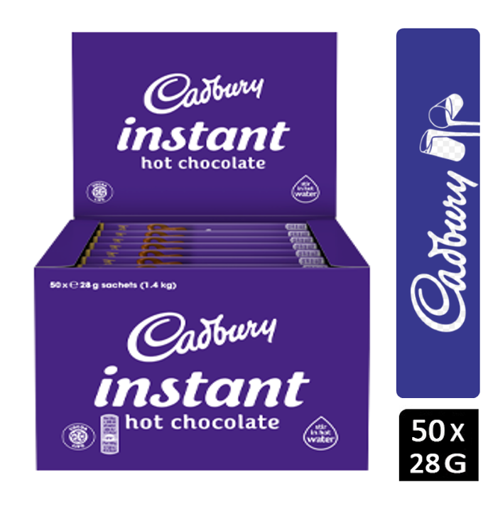 Cadbury Fairtrade Hot Chocolate Instant Sticks 28g (Pack of 50)