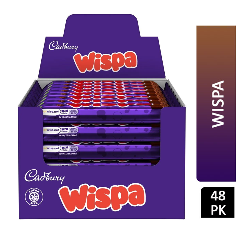 Cadbury Wispa Chocolate Bar 48's