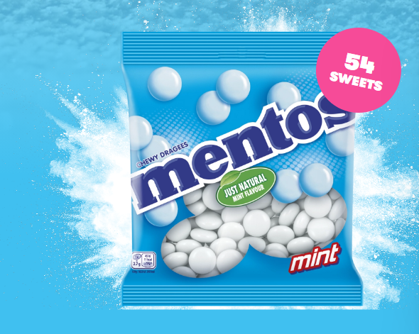 Mentos Mint Sweets Bag 150g