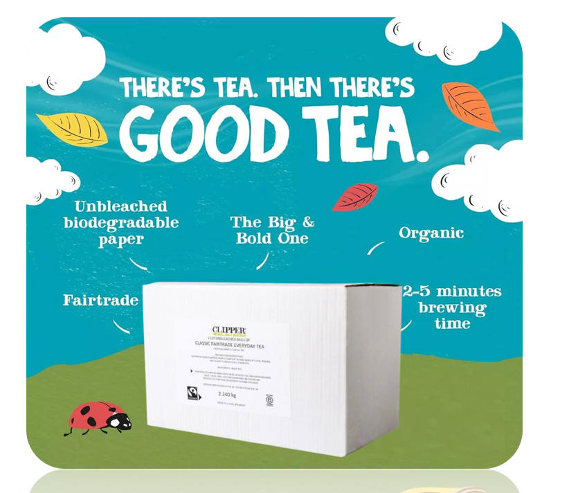 Clipper FOODSERVICE Fairtrade Blend 1 Cup Teabags (Pack of 1120)