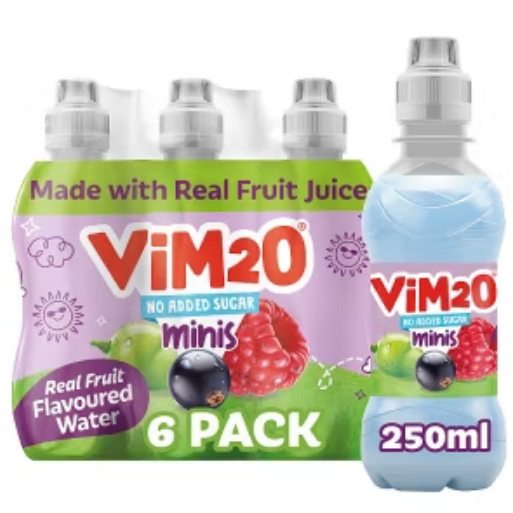 Vimto Kids Vim2o Flavoured Water Drink | No Added Sugar | 24 x 250ml