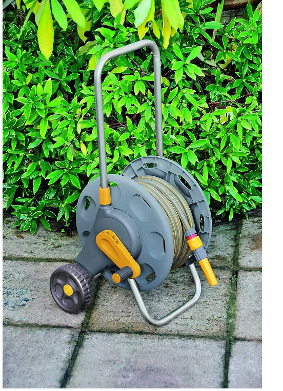 Hozelock 45m Free Standing Garden Hose Cart 25m Hose Pipe Connectors 2489