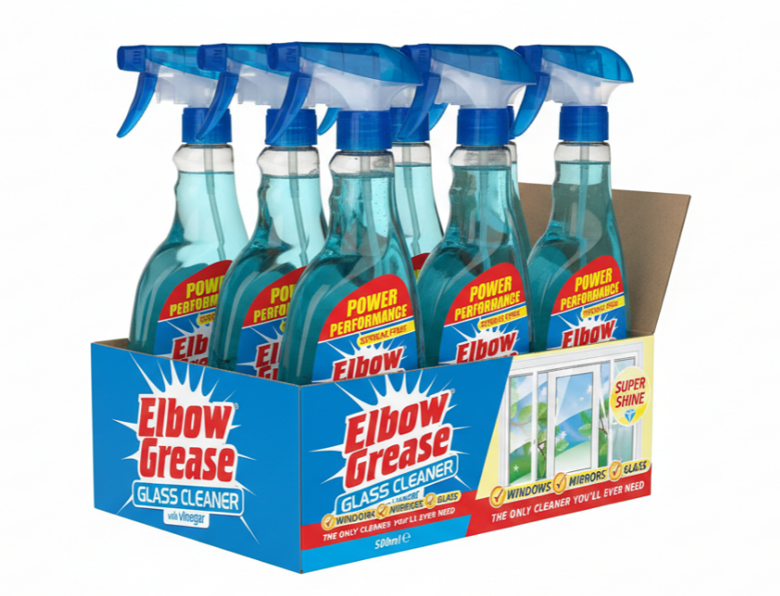 Elbow Grease Glass Cleaner With Vinegar | For Windows And Mirrors | 1 x 500ml