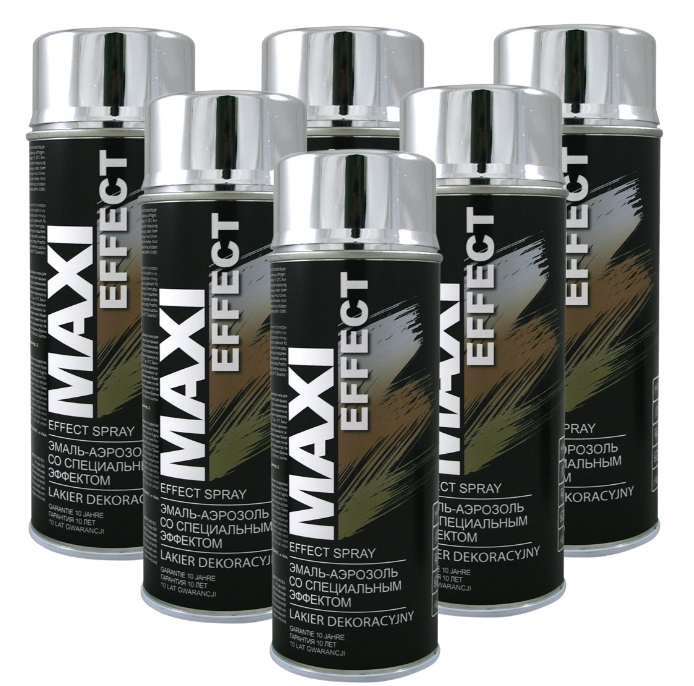 Maxicolor MAXI- EFFECT Acrylic silver spray paint | All Surface Usage | 400ml