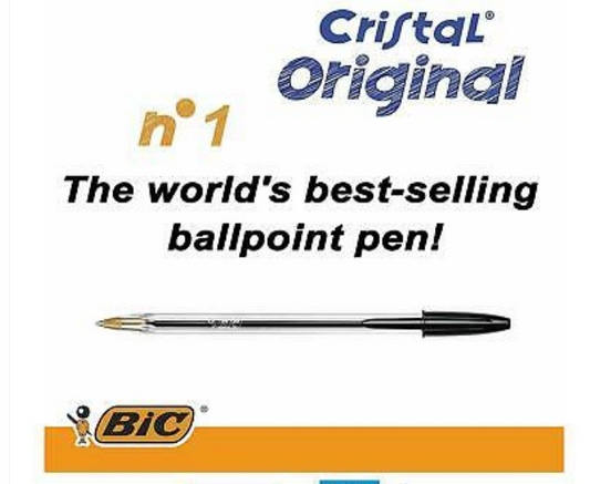 Bic Cristal Ballpoint Pen Medium Black (Pack of 50) 837363