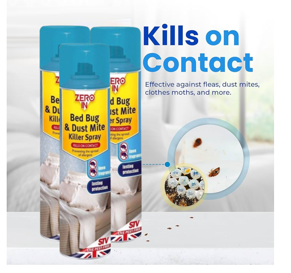 Zero In Bed Bug & Dust Mite Killer Spray 300ml