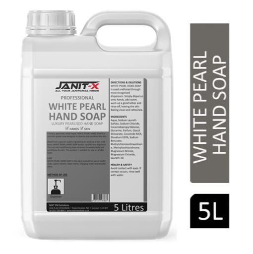 Janit-X Professional Luxury White Pearlised Hand Soap 5L Refill Bottle