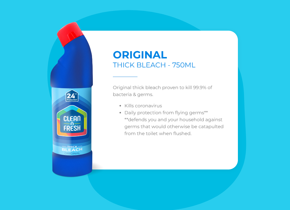 Clean n Fresh Original Blue Thick Bleach 750ml