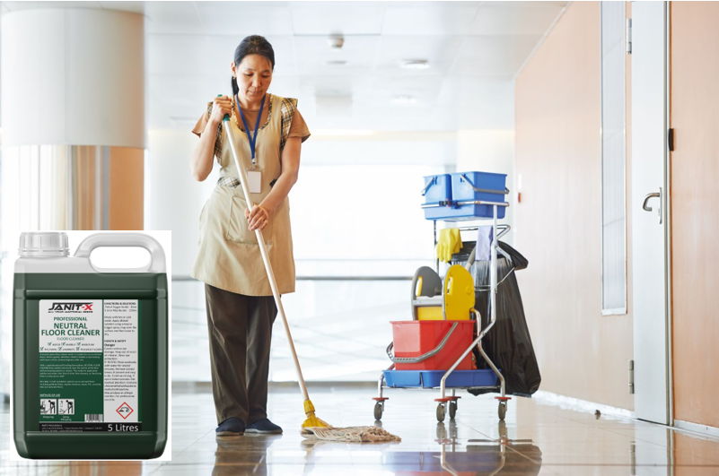 Janit-X Professional Quick Drying Neutral Floor Cleaner Lemon Fragrance 5 Litre