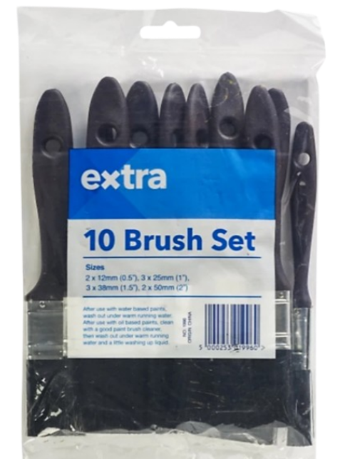 Harris Extra Paint Brush Set Pack of 10 Brushes