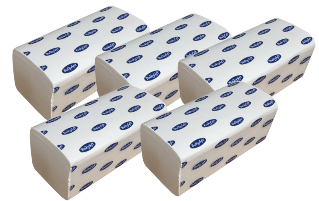 Bulky Soft Premium Z-Fold 2Ply White Hand Towels 150's {83440}