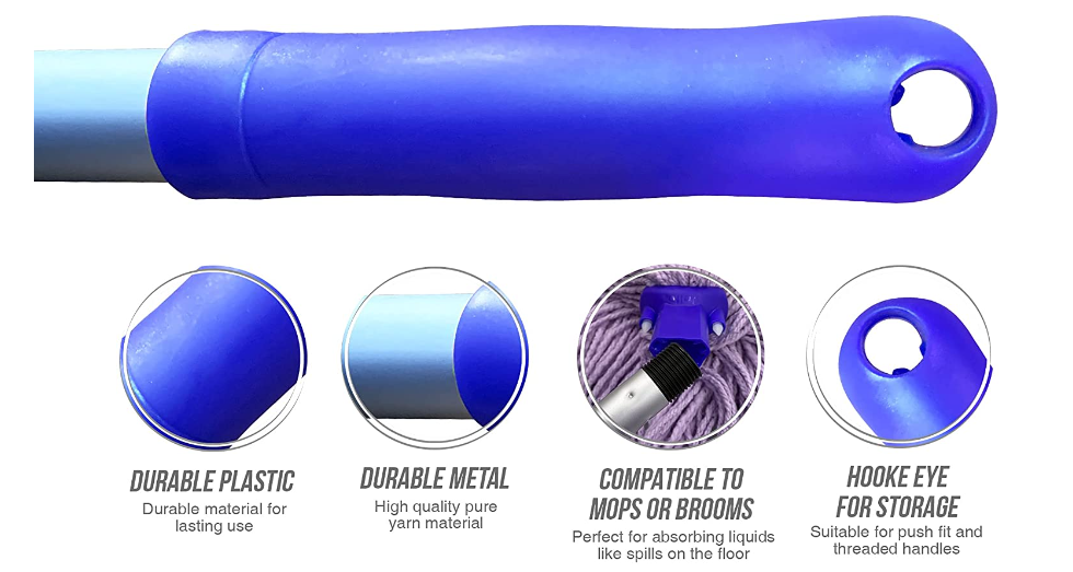 Janit-X 54" Aluminium Mop Handle Colour Coded RED