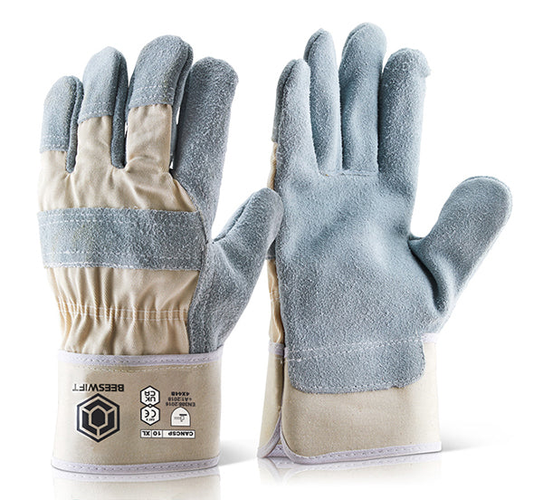 Beeswift Canadian High Quality Rigger Gloves White Pack 10's