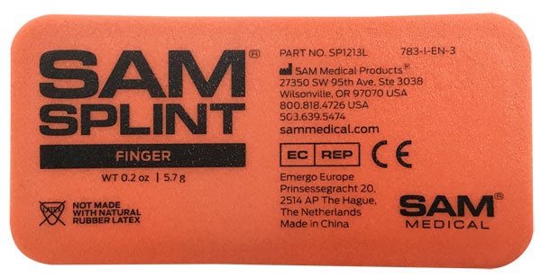 Sam Splint Finger 9.5 X 4.6Cm Orange 9.5 X 4.6Cm