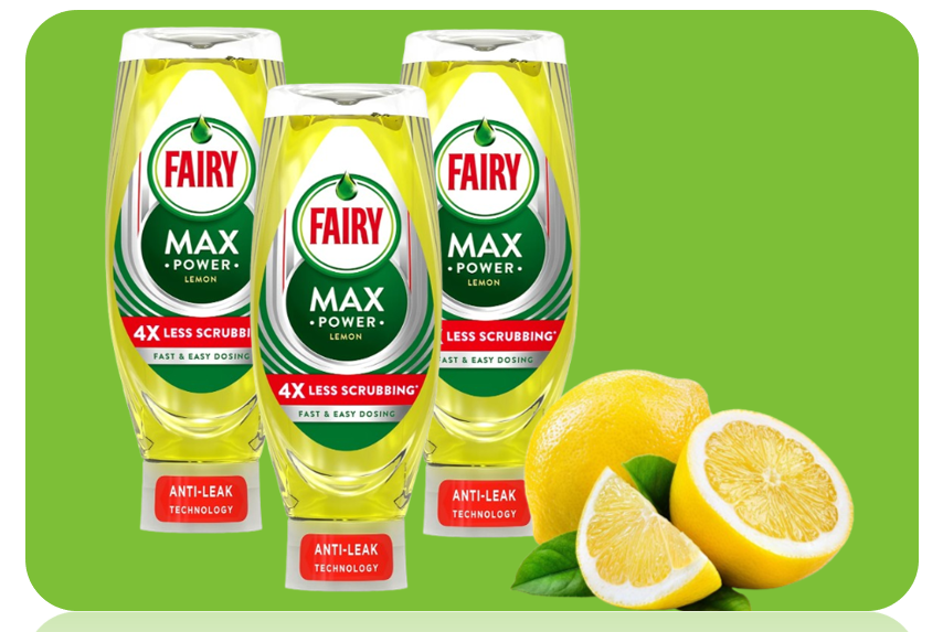 Fairy Max Power Lemon with Lift Action Washing Up Liquid 730ml