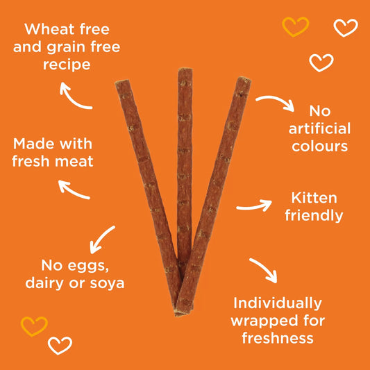 Webbox Cat Treats Tasty Sticks Chicken & Liver 6 Sticks