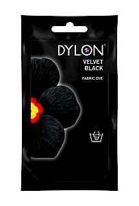 Dylon Hand Fabric Dye Sachet For Clothes And Soft Furnishings 50g - Intense Black