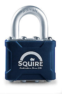 Henry Squire Stronglock Laminated Open Shackle 4 Pin Double Locking Padlock, 38mm