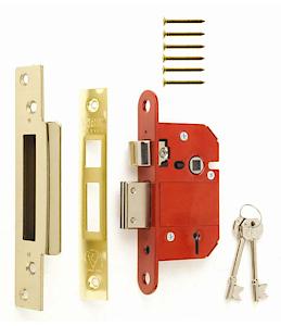 Era Bs 5 Lever Mortice Sashlock 76Mm - Brass Effect