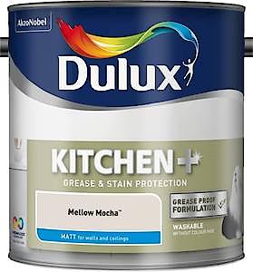 Dulux Easycare Kitchen Matt Emulsion Paint For Walls And Ceilings - Chic Shadow 2.5 Litres