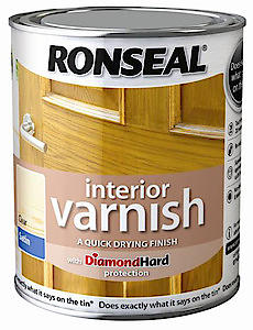 Ronseal Rslivmcl250 Interior Varnish Quick Dry Matt Clear, 250 Ml