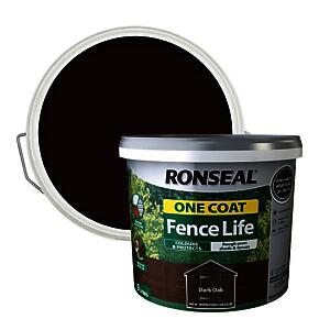 One Coat Fence Life Dark Oak 9Lt