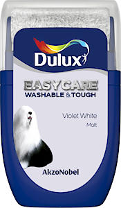Dulux Easycare Washable & Tough Tester Paint, Violet White, 30 Ml