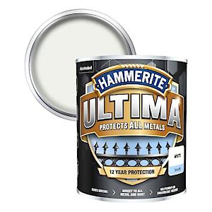 Hammerite Ultima Smooth Metal Paint | 1 x 750ml | White