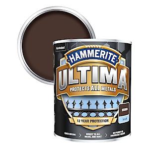 Hammerite Ultima Smooth Metal Paint | 1 x 750ml | Brown