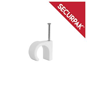 Cable Clips Round White 7.0mm(20)