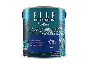 Elle Decoration By Crown 2.5L Flat Matt Emulsion Paint - Into The Blue No 251