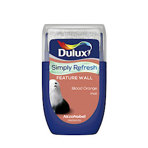 Dulux Simply Refresh Feature Wall Matt Emulsion Paint - Blood Orange - 30Ml, Tester, 5569262