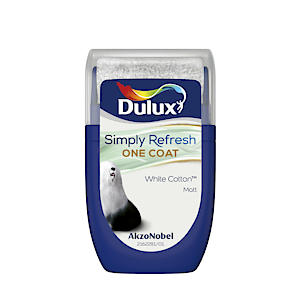 Dulux Simply Refresh Tester Paint - White Cotton - 30Ml, 5382947