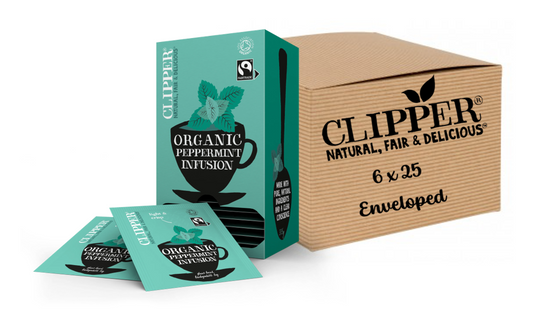 Clipper Fairtrade Organic Peppermint Enveloped Infusion Tea 25