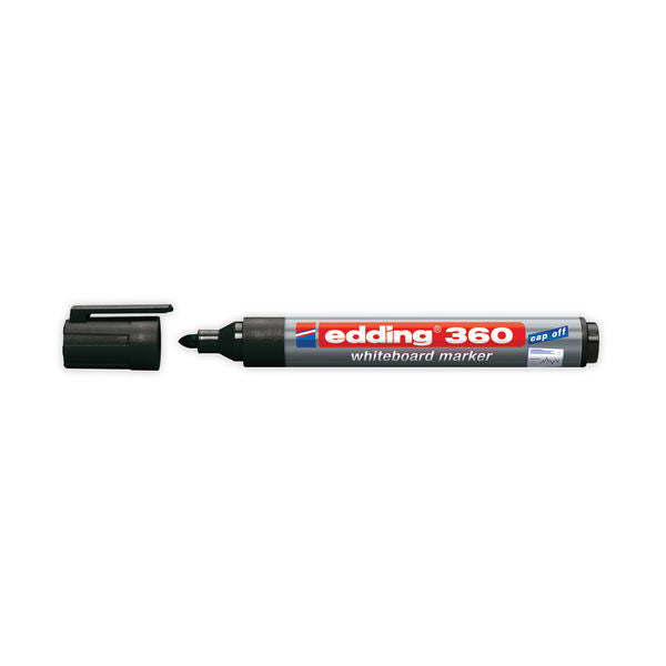Edding 360 Whiteboard Marker Bullet Tip 1.5-3mm Line Black Pack of 10