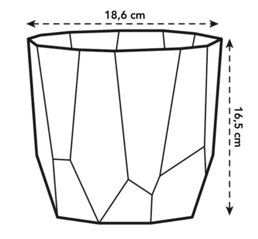 Elho b.For Rock Contemporary Plant Pots 18cm LIVING BLACK