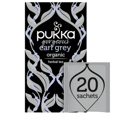 Pukka Tea Gorgeous Earl Grey Individually Wrapped Enveloped Tea 20's