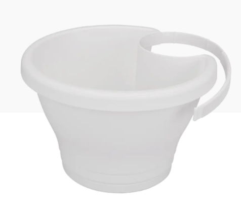 Elho Corsica Drainpipe Clicker Flower Pot 24cm WHITE