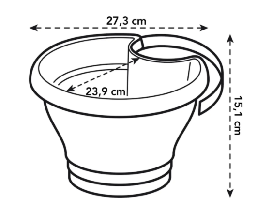 Elho Corsica Drainpipe Clicker Flower Pot 24cm WHITE