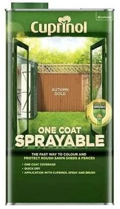 Cuprinol Spray Fence Treatment AUTUMN GOLD 5 Litre