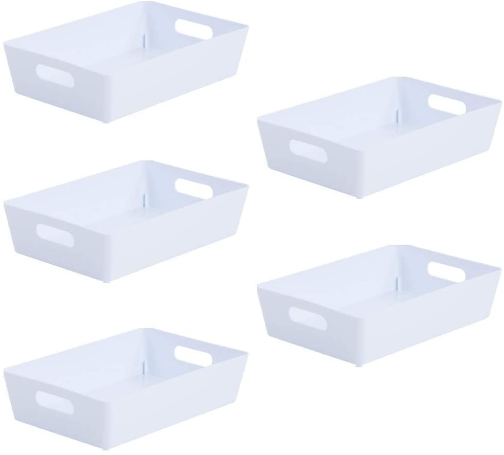 Wham White Rectangular Studio Basket 4.01 2 Litre {5 Baskets}