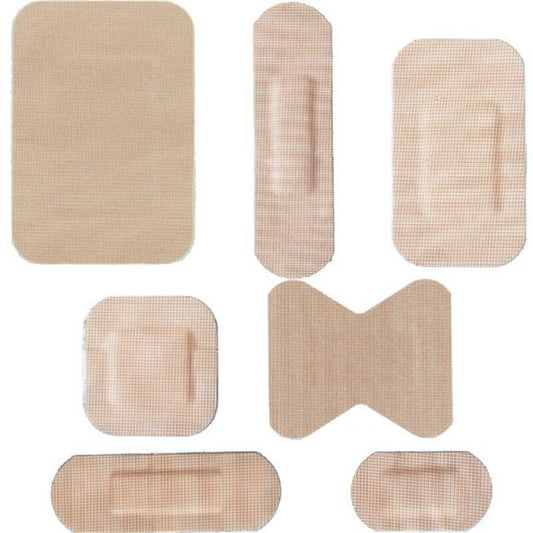Click Medical Assorted Waterproof latex Free Fabric Plasters (Pack of 120)