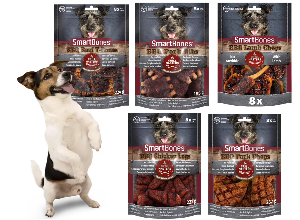 SmartBones Grill Master 37 x Full Sized BBQ Treats {Mixed Variety 5 Pack}