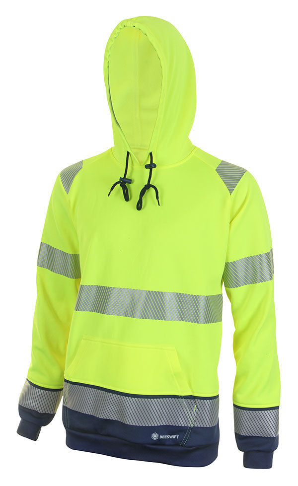 Beeswift Two Tone Pull-On Hoody Hi Visibility 3XL