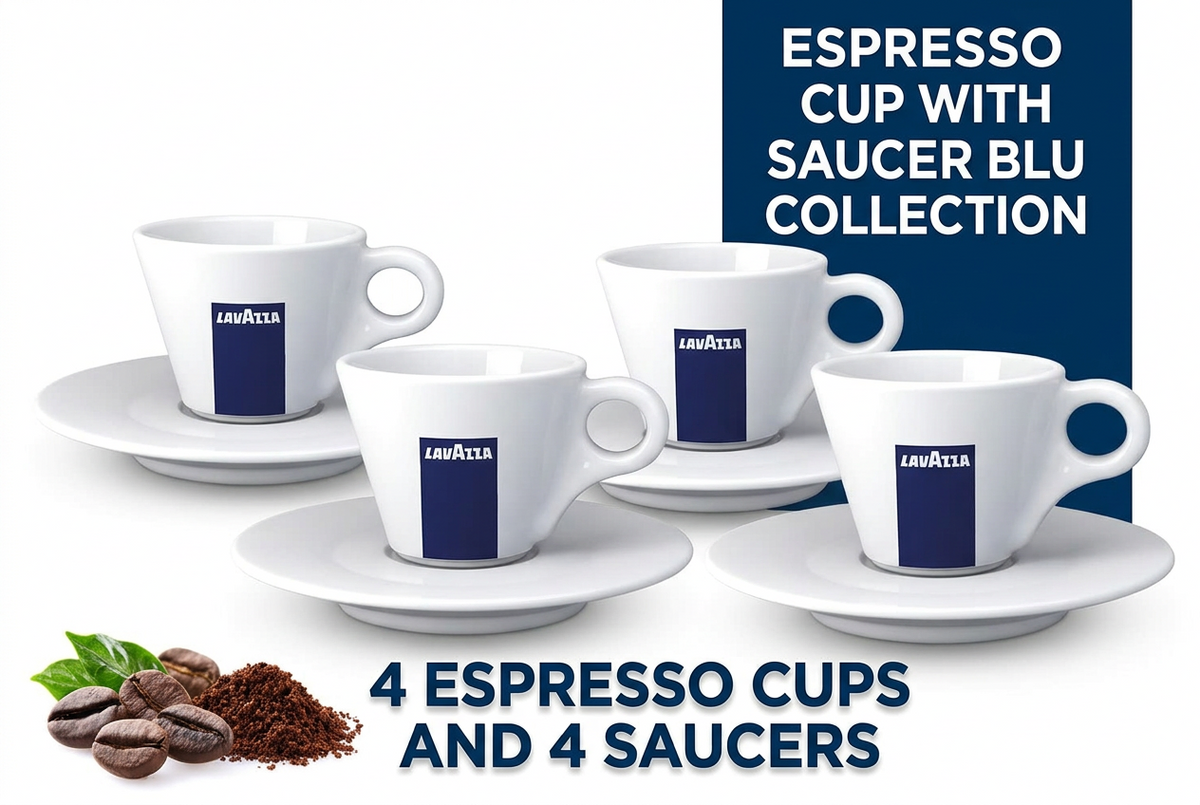 Lavazza Branded Espresso Cup and Saucer Set