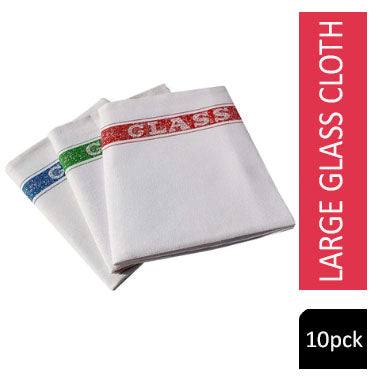 Cotton Glass Cloth Colour Coded Tea Towels by Janit-X 10 Per Pack