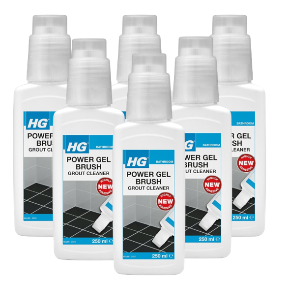 HG Power Gel Brush Grout Cleaner | Gel & Brush Kit | 250ml