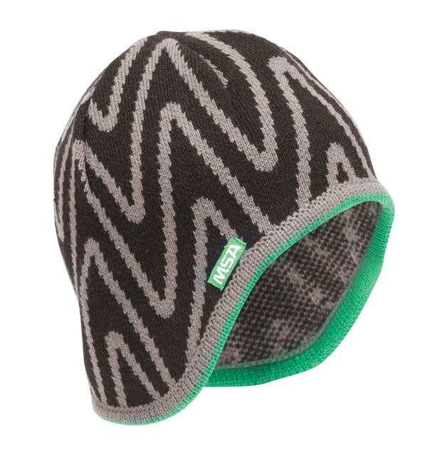 Msa V-Gard Hard Hat Liner Knit Cap Black/Grey Pack 12's